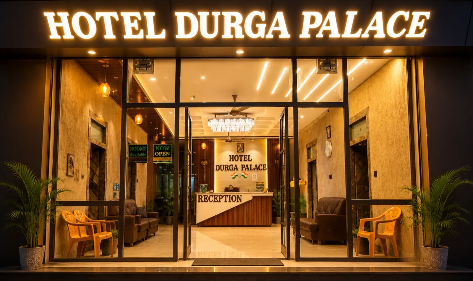 Entrance to Hotel Durga Palace & Restaurant