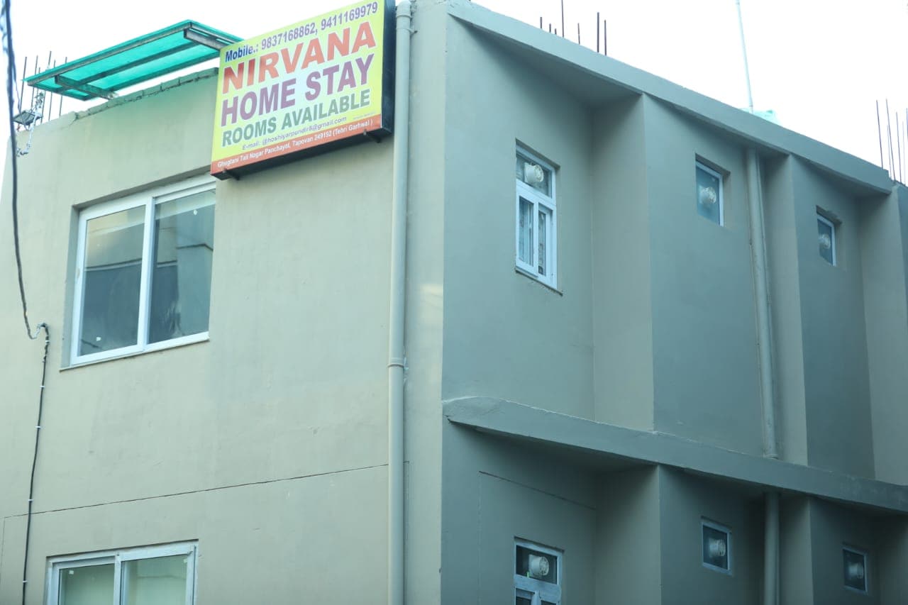 Exterior of Nirvana Homestay in Tapovan